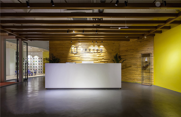  成都天逸藝術培訓學校裝修前臺效果圖