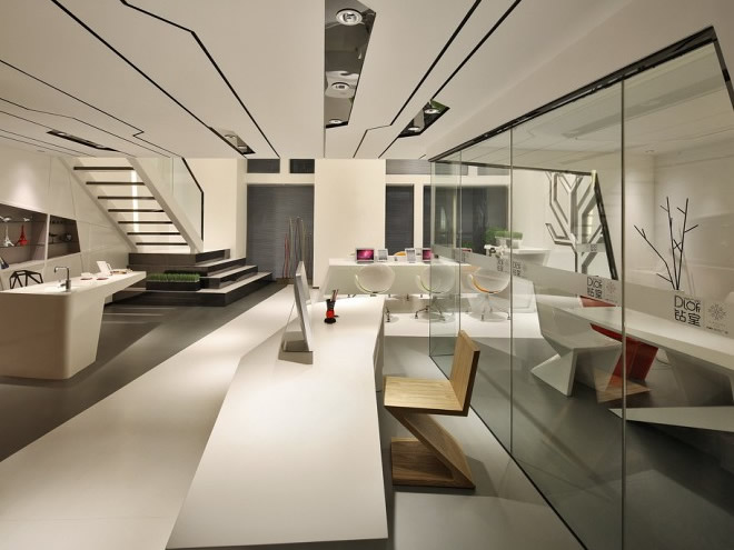 高端網絡科技辦公室-前臺裝修設計效果圖