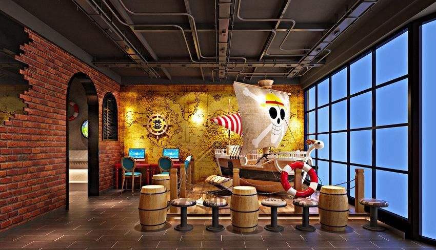 動漫主題餐飲店面設(shè)計效果圖